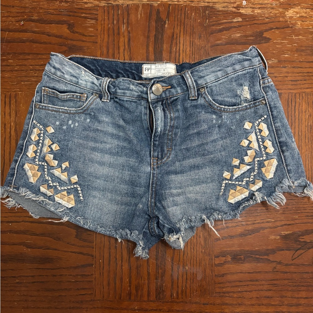 Free People Dark Wash Denim Jeans